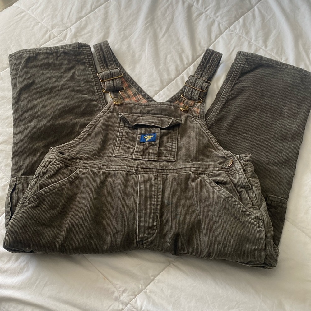 Osh kosh fleece lined corduroy overalls